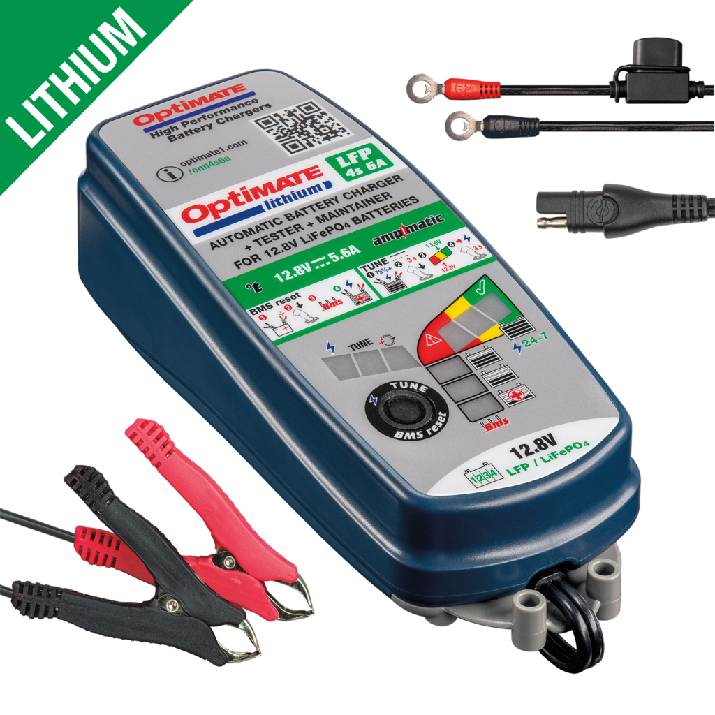 OptiMate TM-391 – Advanced LiFePO4 12.8V Smart Charger & Maintainer (4S / 6A)