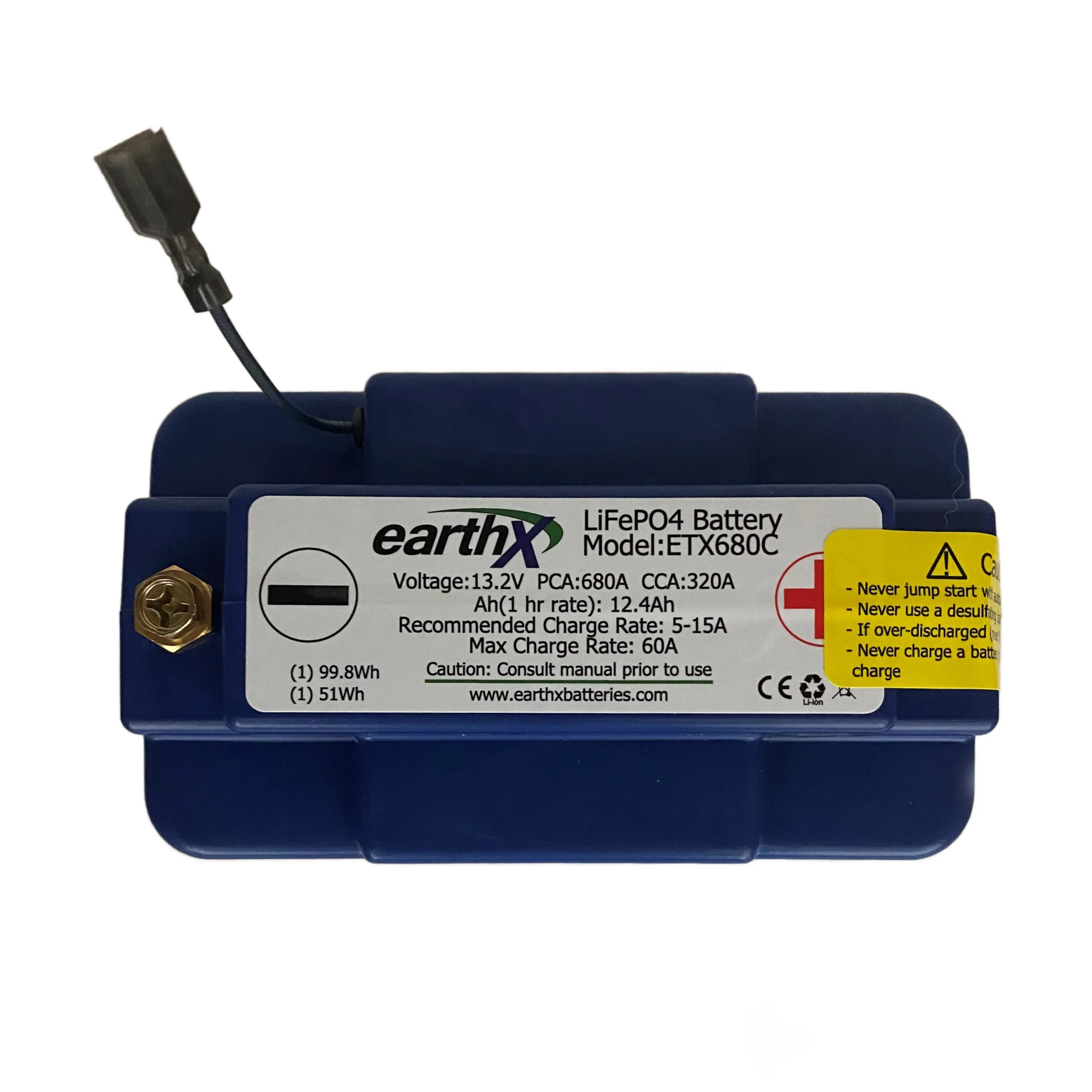 EarthX ETX680C – Ultra-Lightweight High-Performance LiFePO4 Battery